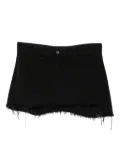 Balenciaga frayed mini skirt - Black