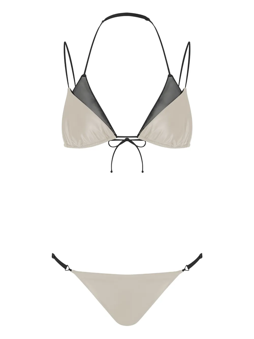 ALLIS BEACHWEAR Ella contrast-panel triangle bikini | White | Image 1