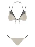 ALLIS BEACHWEAR Ella contrast-panel triangle bikini - White
