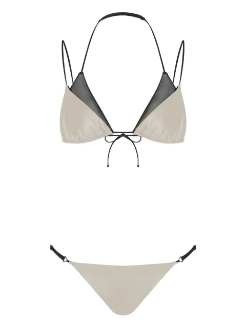 ALLIS BEACHWEAR Ella contrast-panel triangle bikini