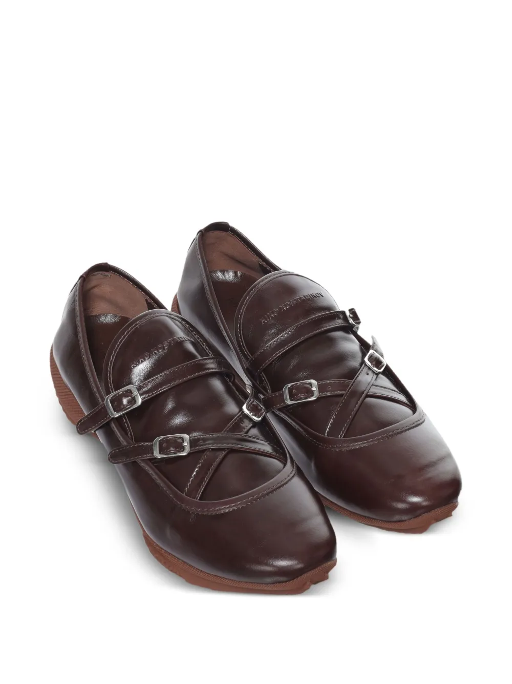 Kiko Kostadinov Sonia buckle-strap pumps Brown