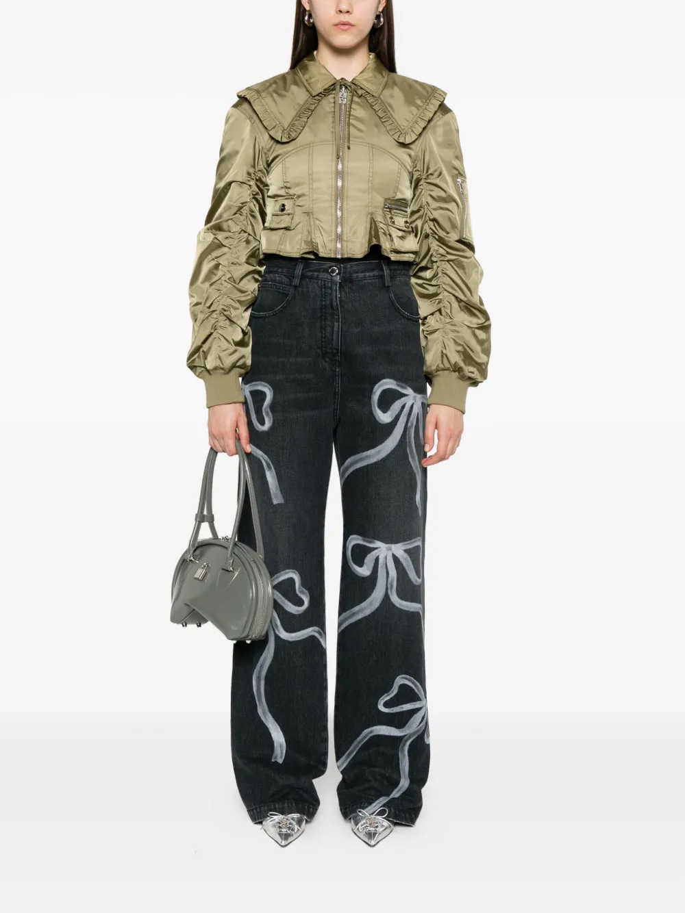 MACH & MACH bow-print jeans | Straight-Leg Jeans | Image 2