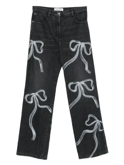 MACH & MACH bow-print jeans