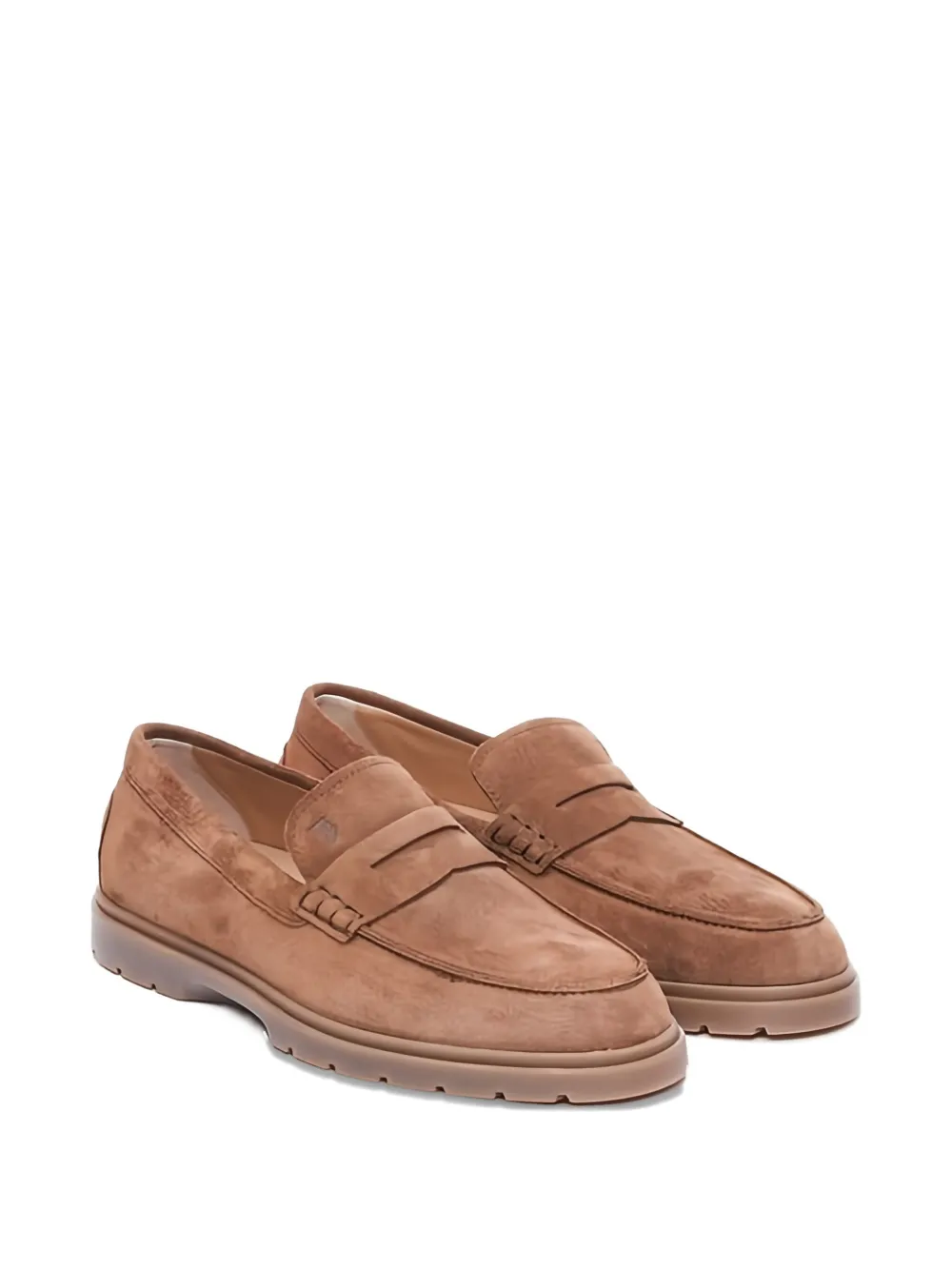 Tod's Ibrido tonal-stitching loafers - Bruin