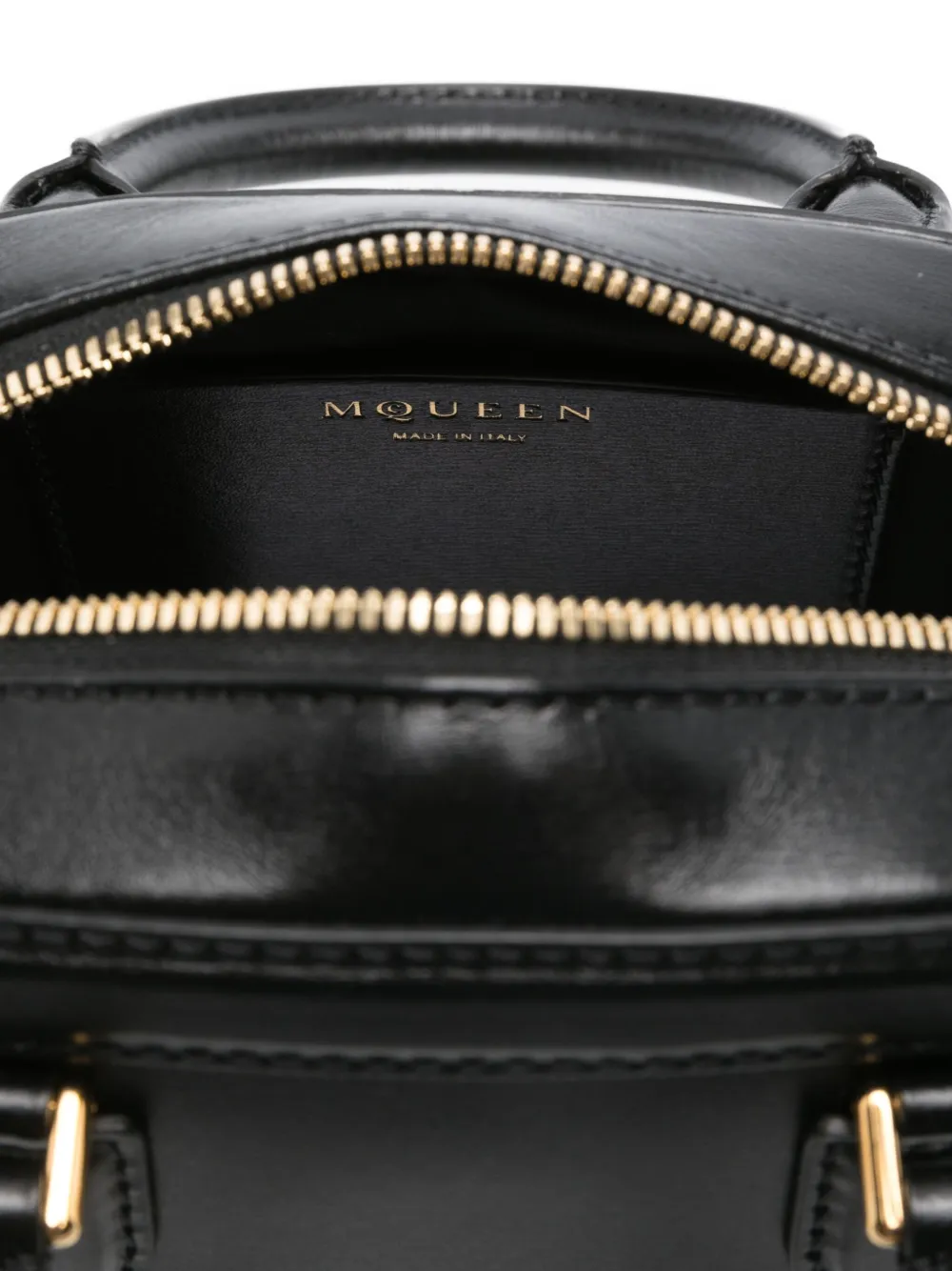 Alexander McQueen Birdee Boston mini-shopper Zwart