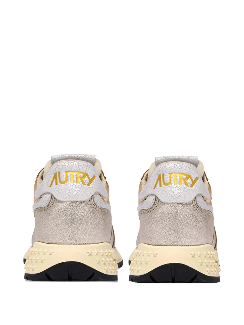 Autry Reelwind Low metallic leather sneakers Gold