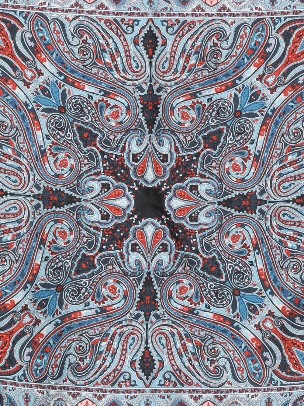 ETRO paisley-pattern silk scarf Blauw