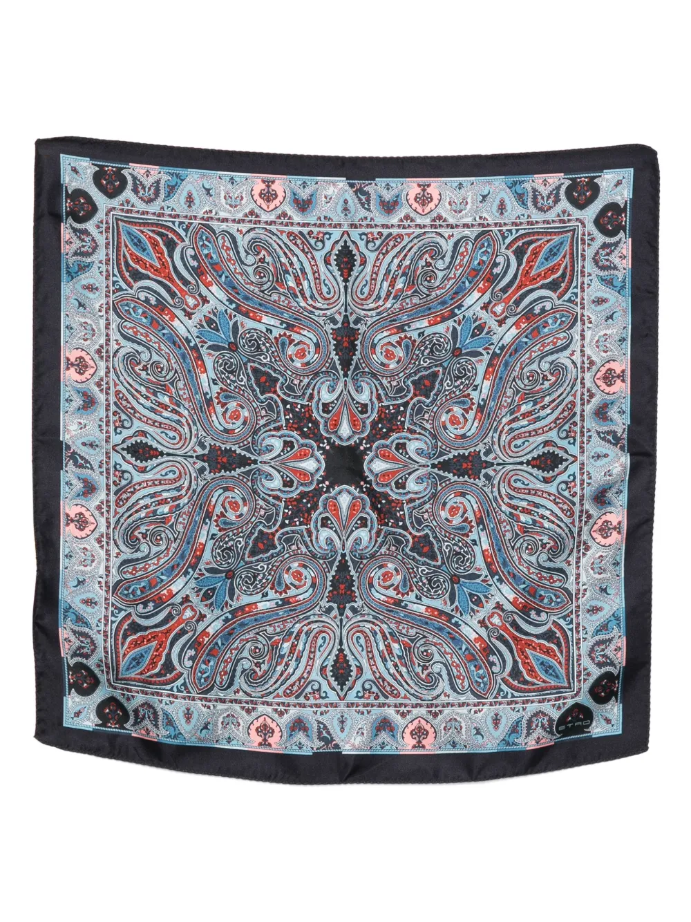 ETRO paisley-pattern silk scarf Blauw