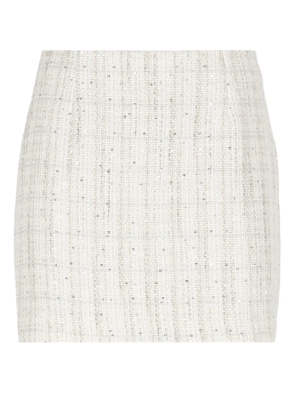 Tagliatore Tweed mini-rok met pailletten Beige