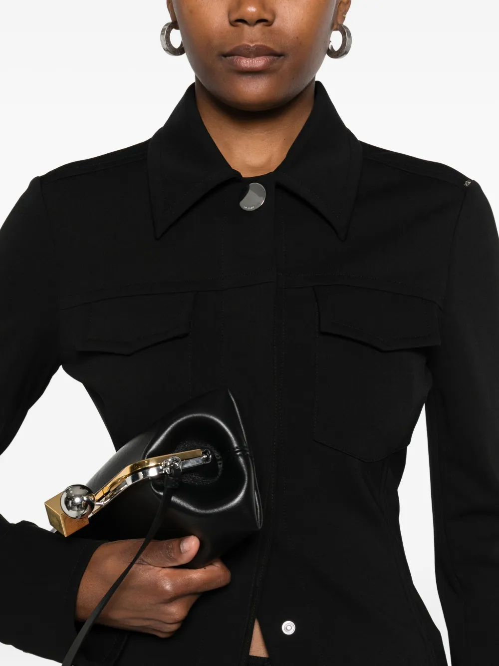 Sportmax Jack met puntkraag Zwart