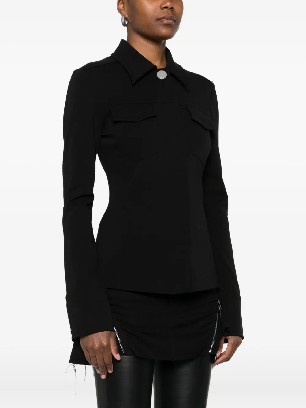 Sportmax Jack met puntkraag Zwart