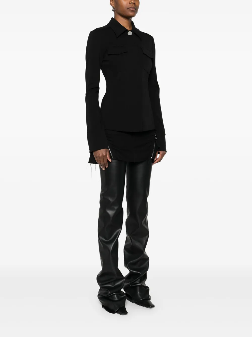  Sportmax Point-collar Jacket - Black 