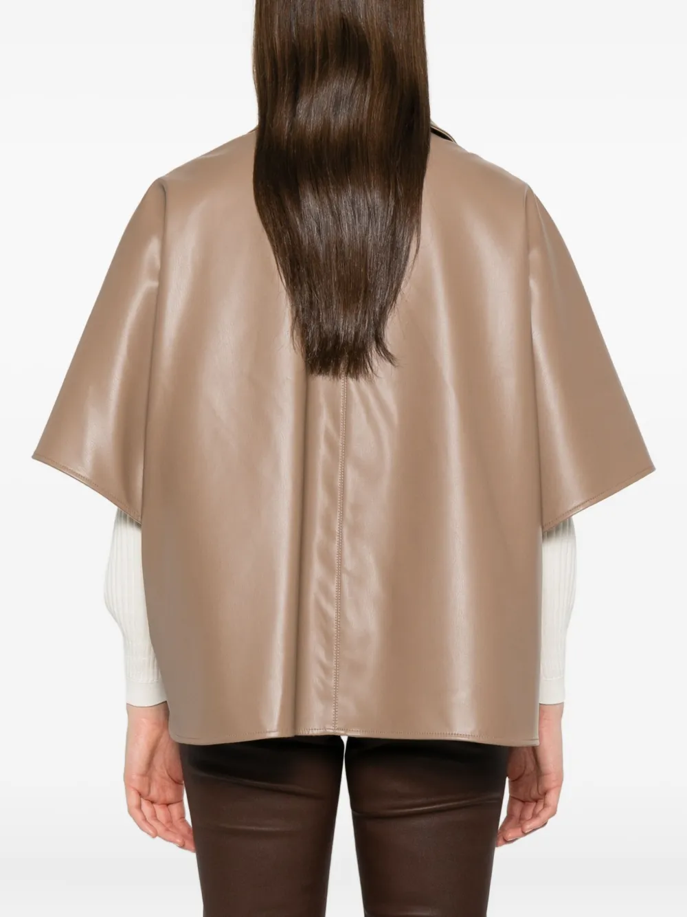 Max Mara double-breasted cape Bruin