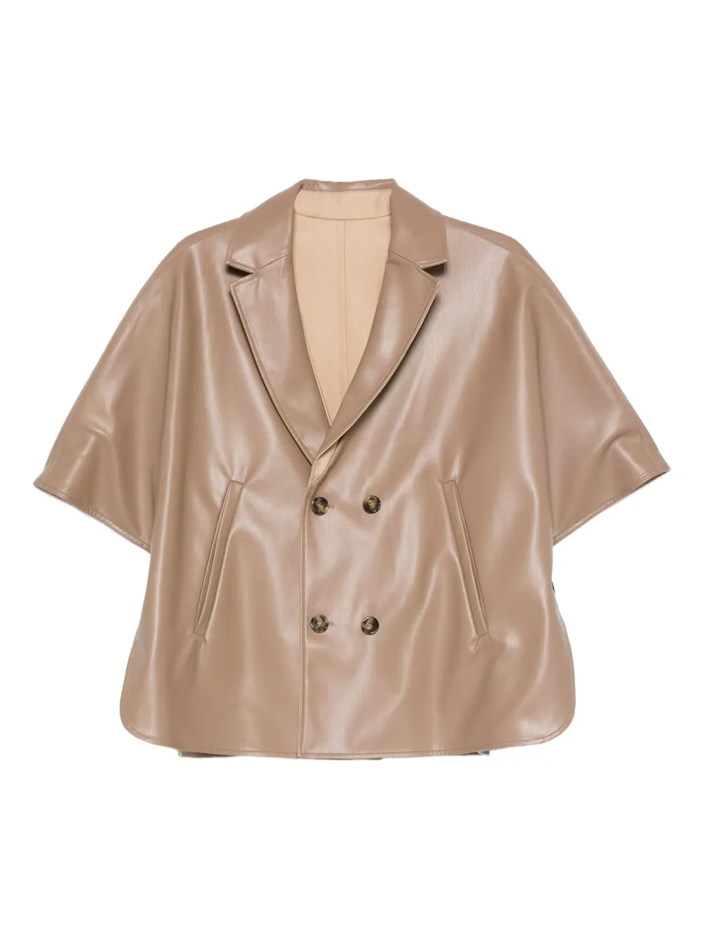 Max Mara double-breasted cape Bruin