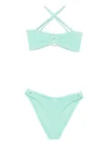 Hunza G Misty crinkle metallic bikini - Green