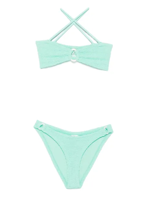 Hunza G Conjunto de biquíni Misty metalizado
