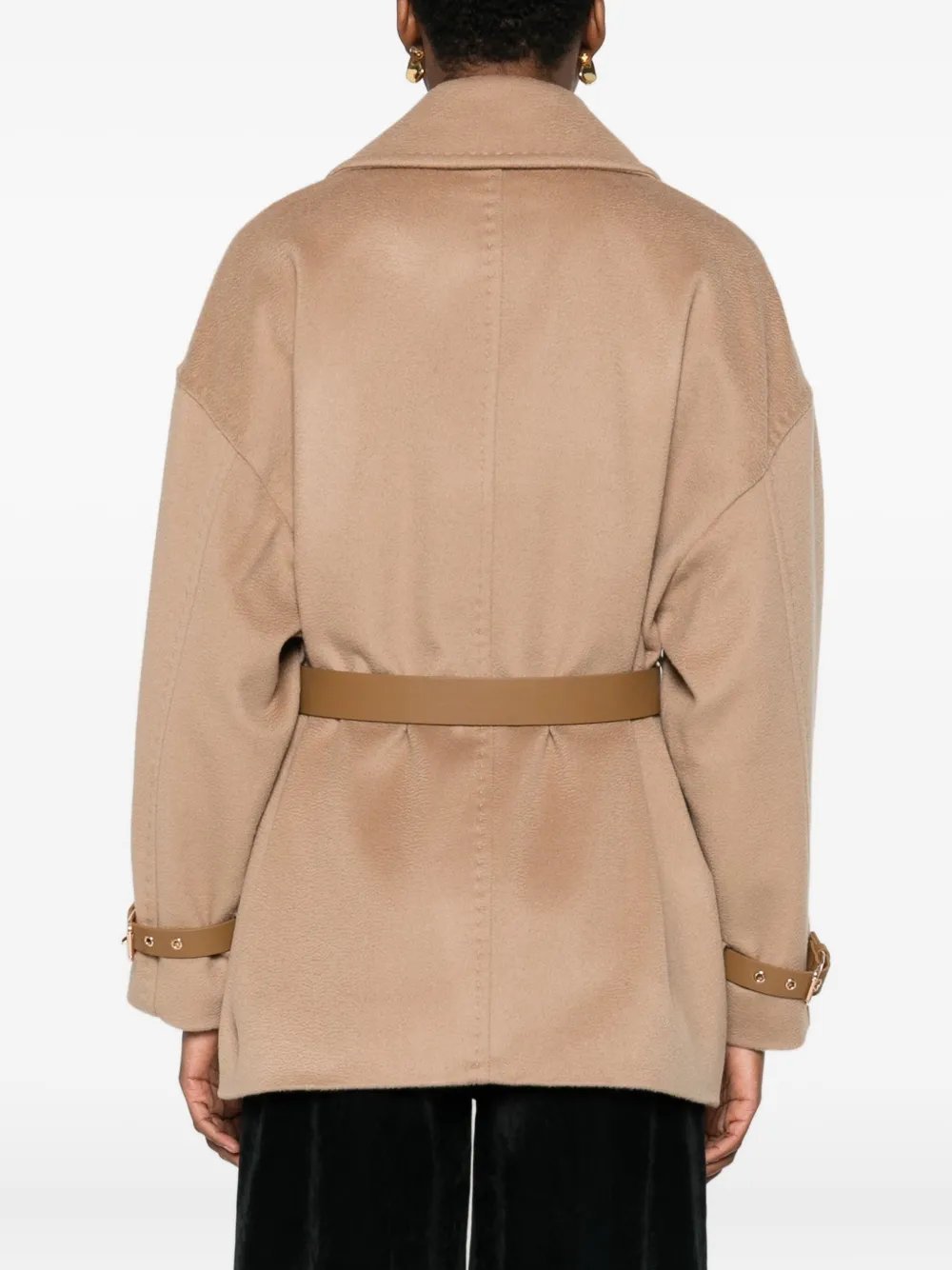 Max Mara double-breasted belted coat Bruin