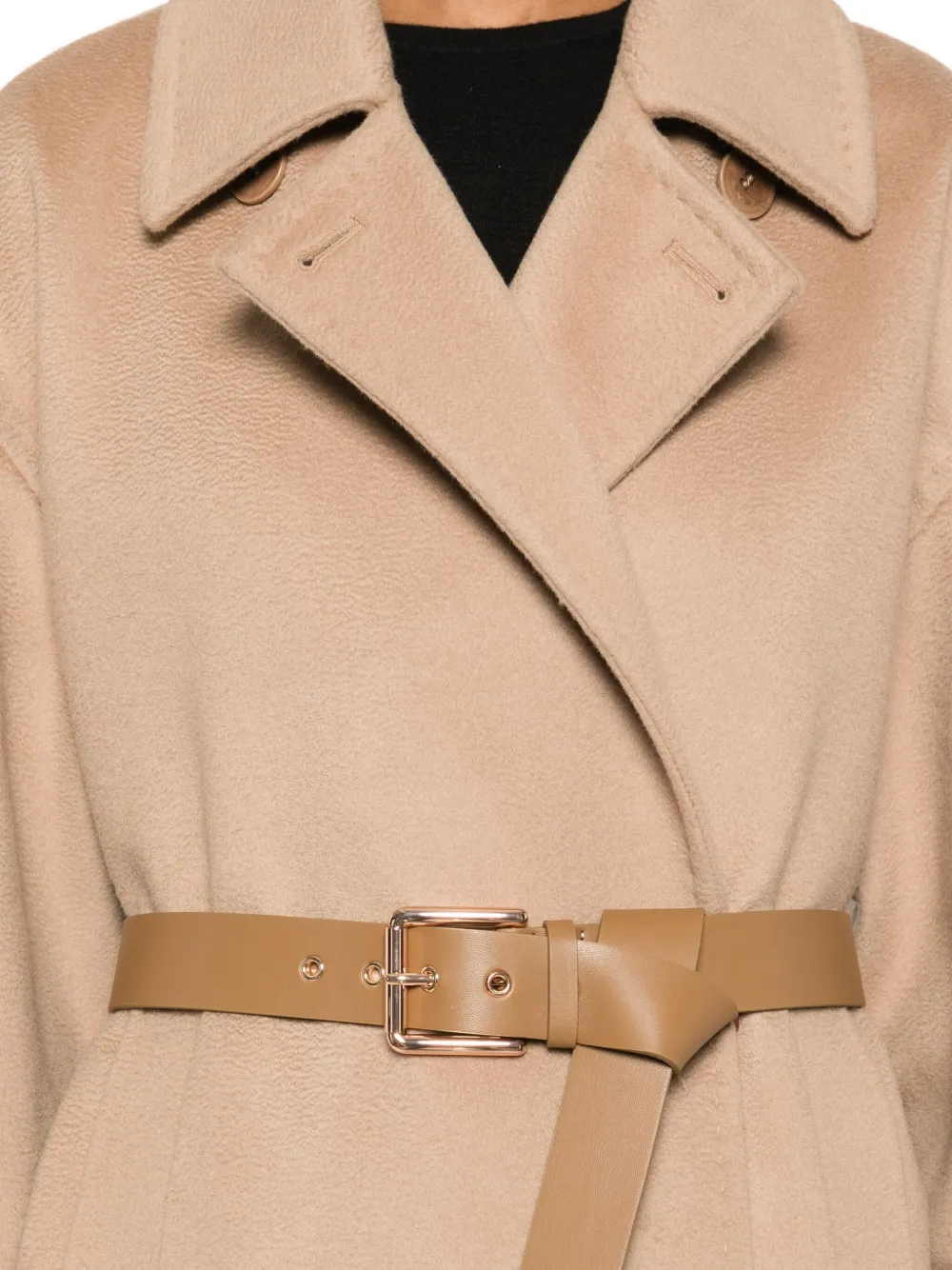 Max Mara double-breasted belted coat Bruin