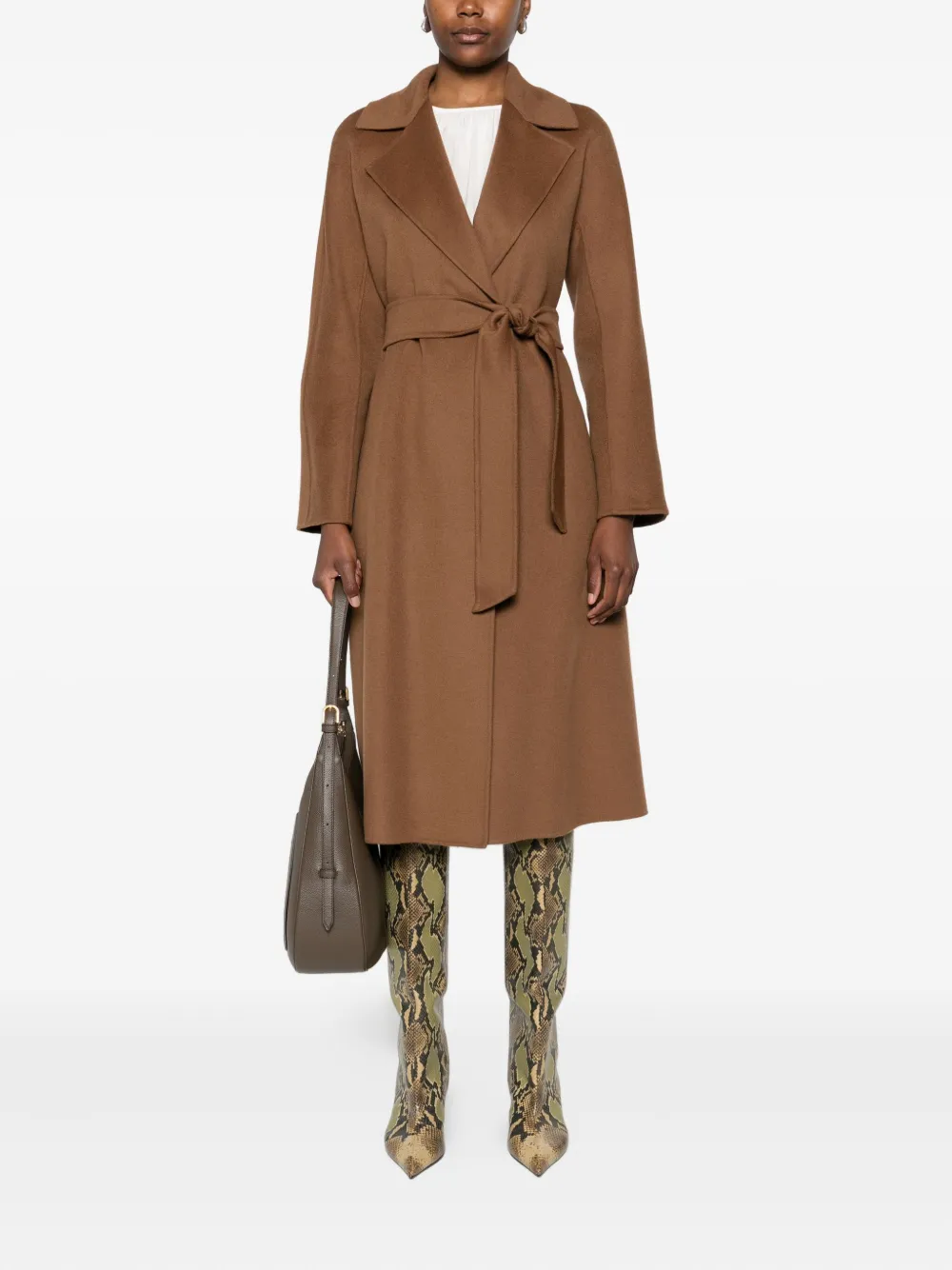 Max Mara belted wrap coat Bruin