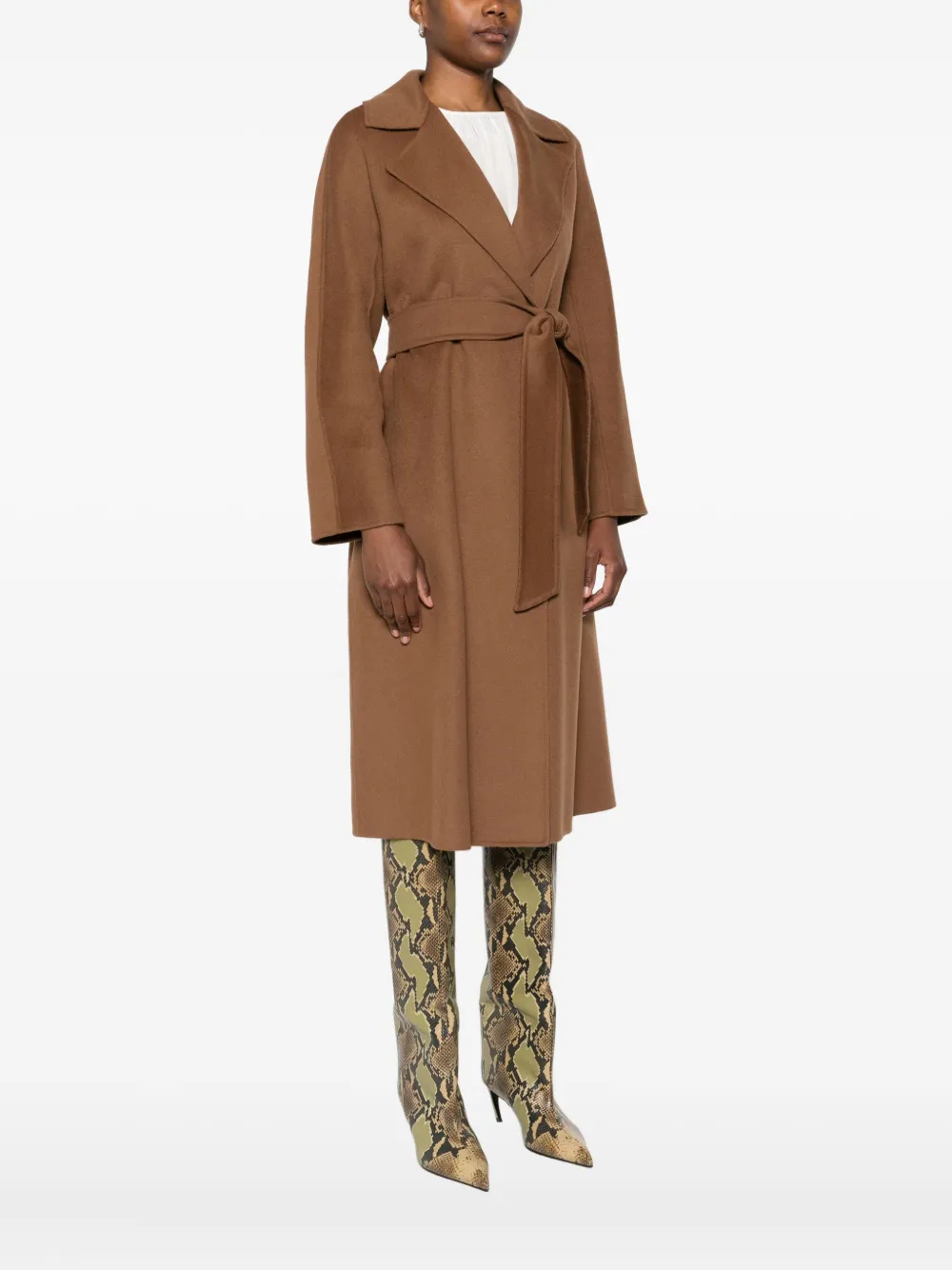 Max Mara belted wrap coat Bruin