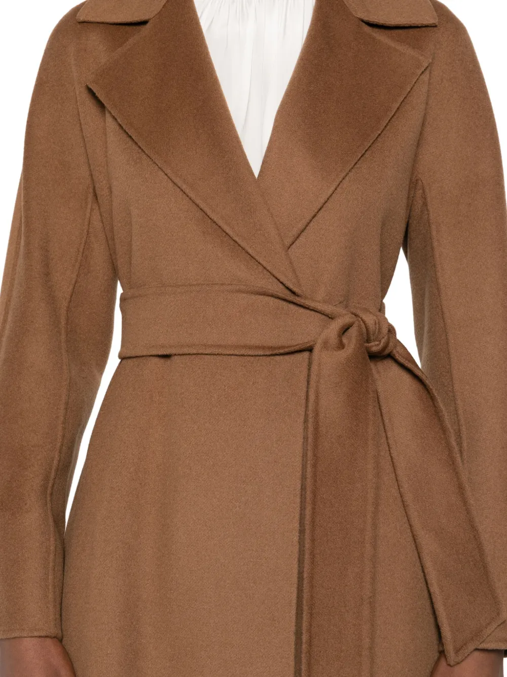 Max Mara belted wrap coat Bruin