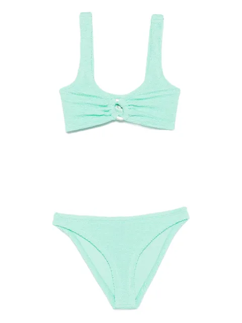 Hunza G Julia ring-detail crinkle bikini