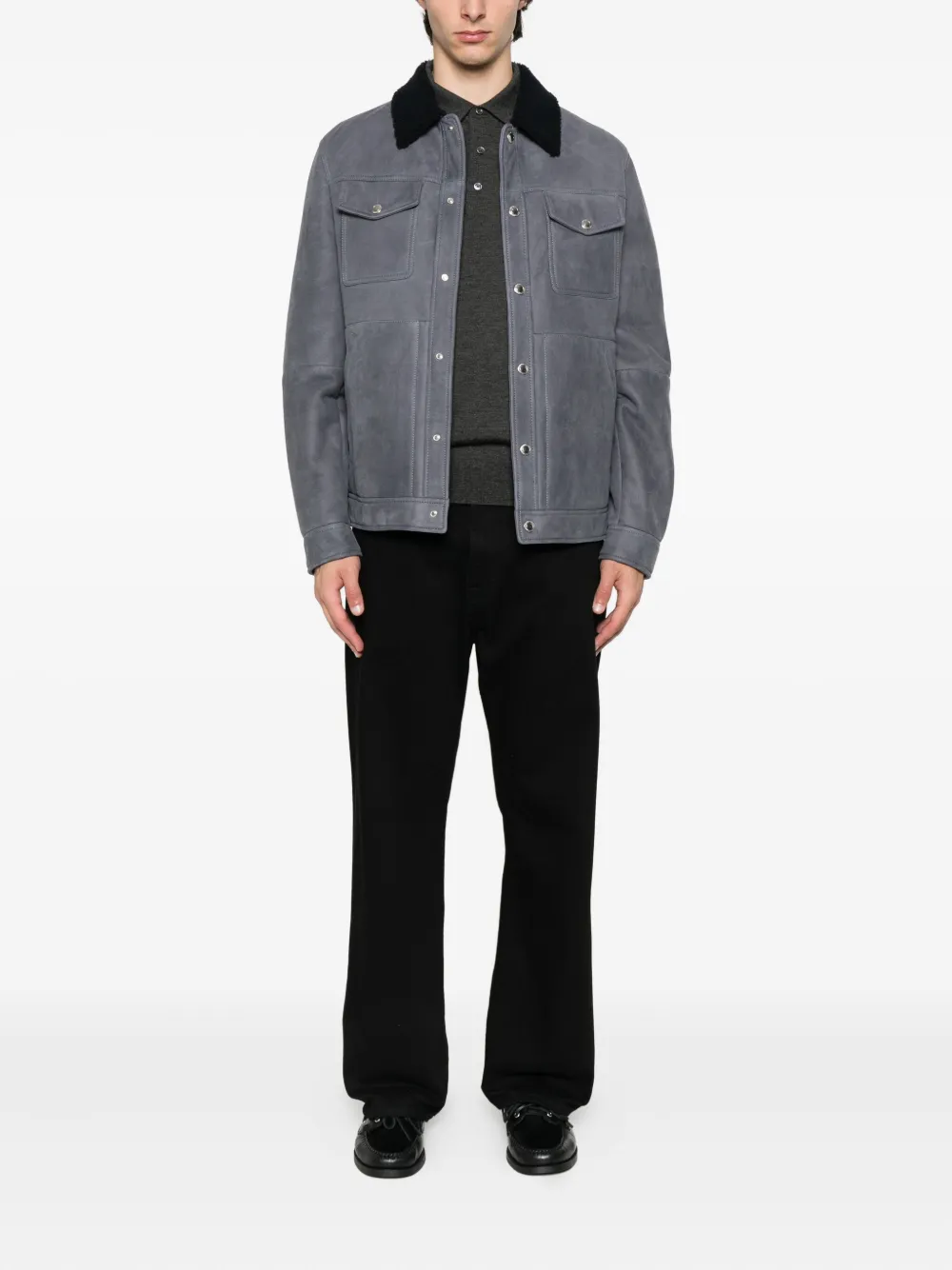 Kiton long-sleeve polo sweater Grijs