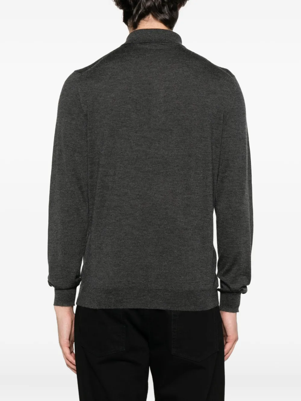 Kiton long-sleeve polo sweater Grijs