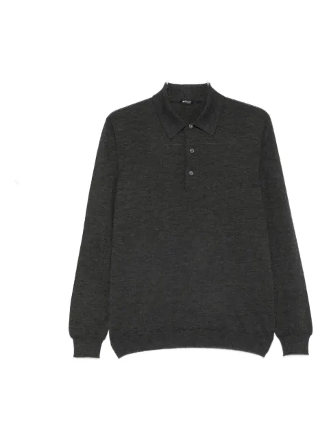 Kiton long-sleeve polo sweater