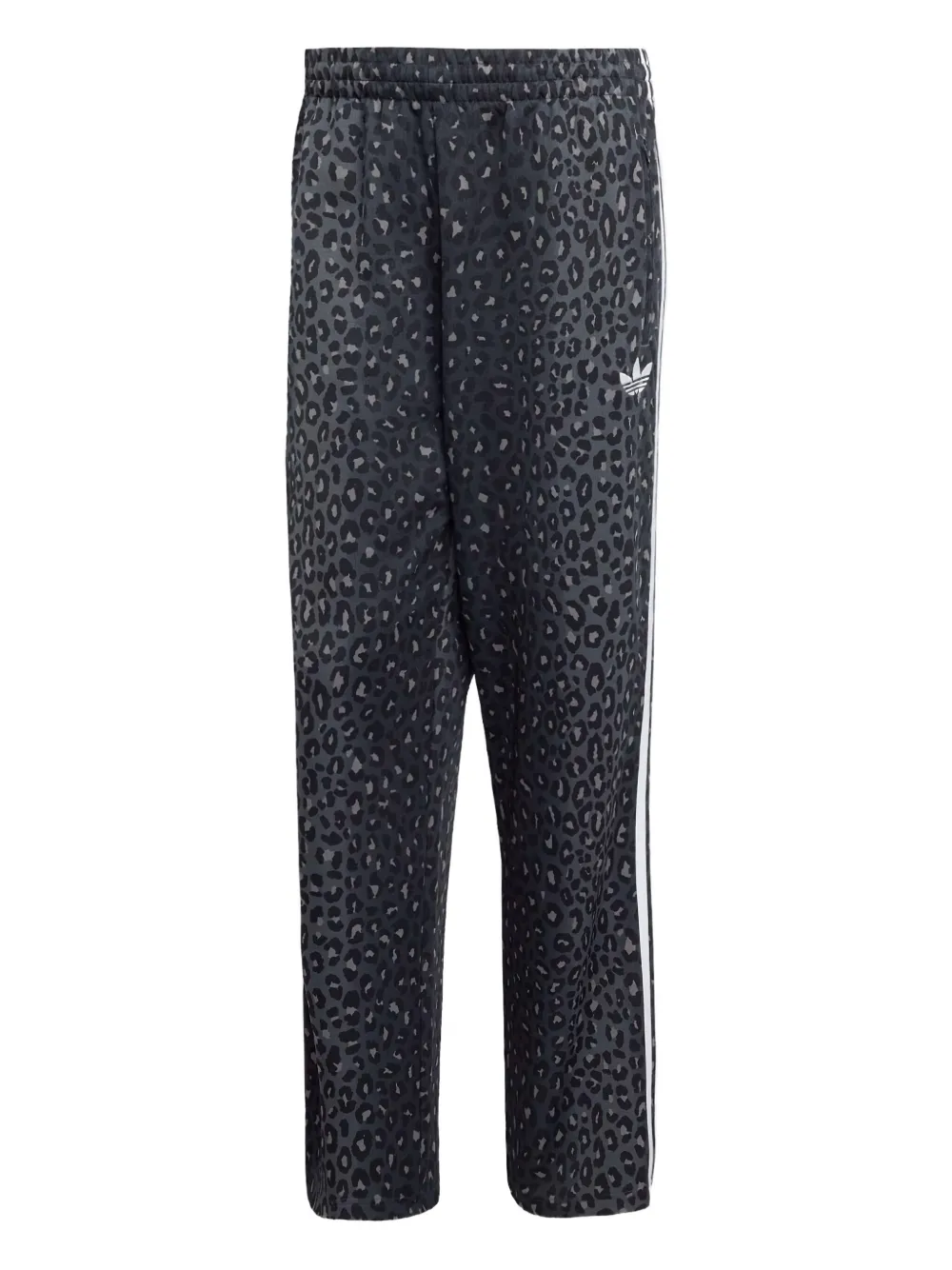 adidas Firebird leopard-print stripe trousers | Black | Image 1