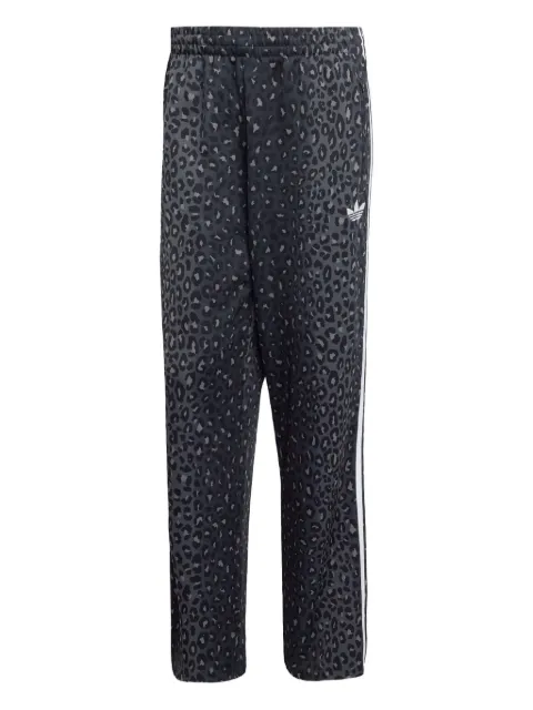 adidas Firebird leopard-print stripe trousers