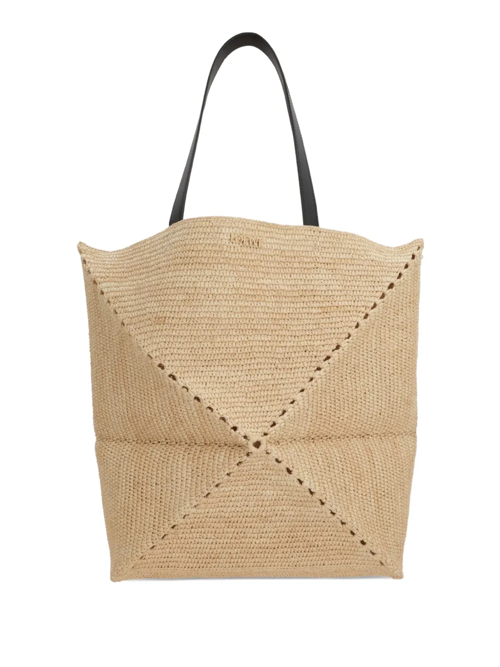 LOEWE Rieten shopper Bruin