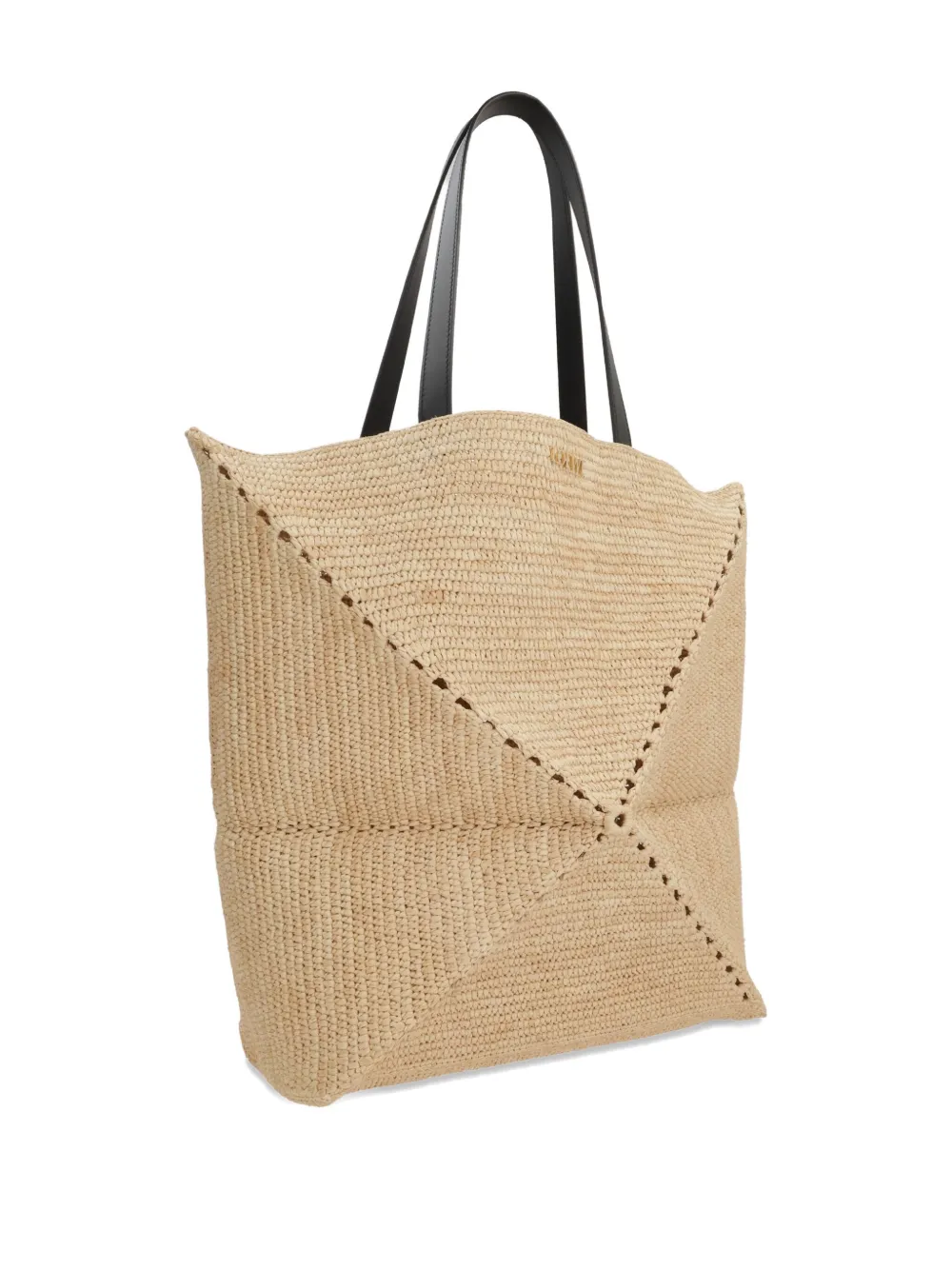 LOEWE Rieten shopper Bruin