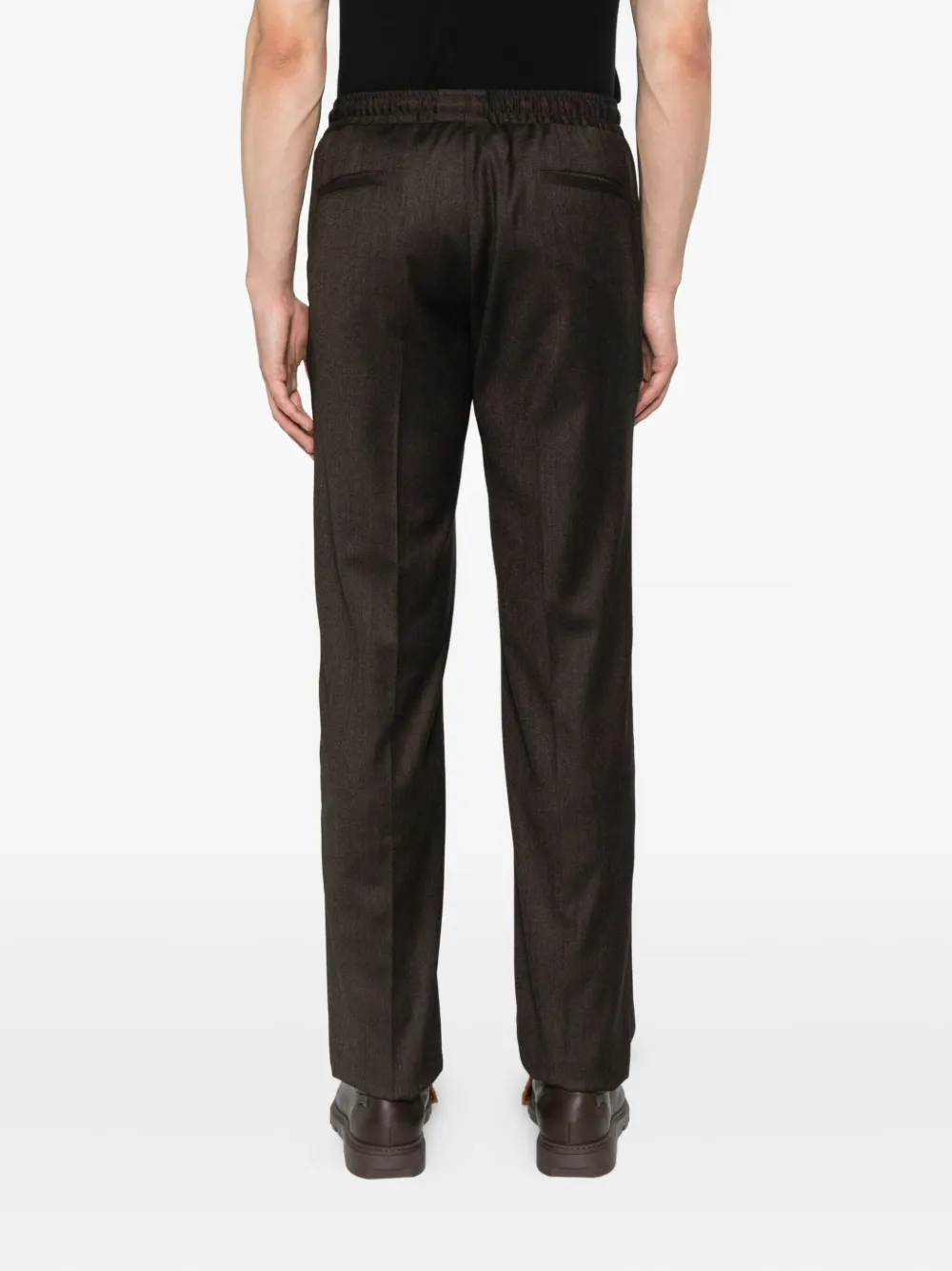 Kiton Broek met elastische taille Bruin
