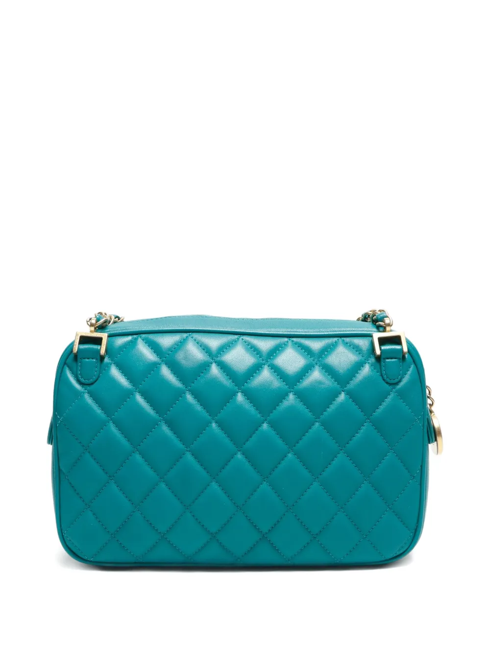 Pre-owned Chanel 2013 Cc Mark Matelasse Shoulder Bag In Green
