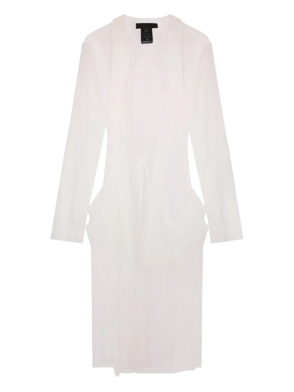 Maria Calderara tulle tie-front overcoat | White | Image 1