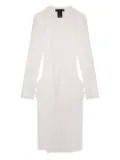 Maria Calderara tulle tie-front overcoat - White