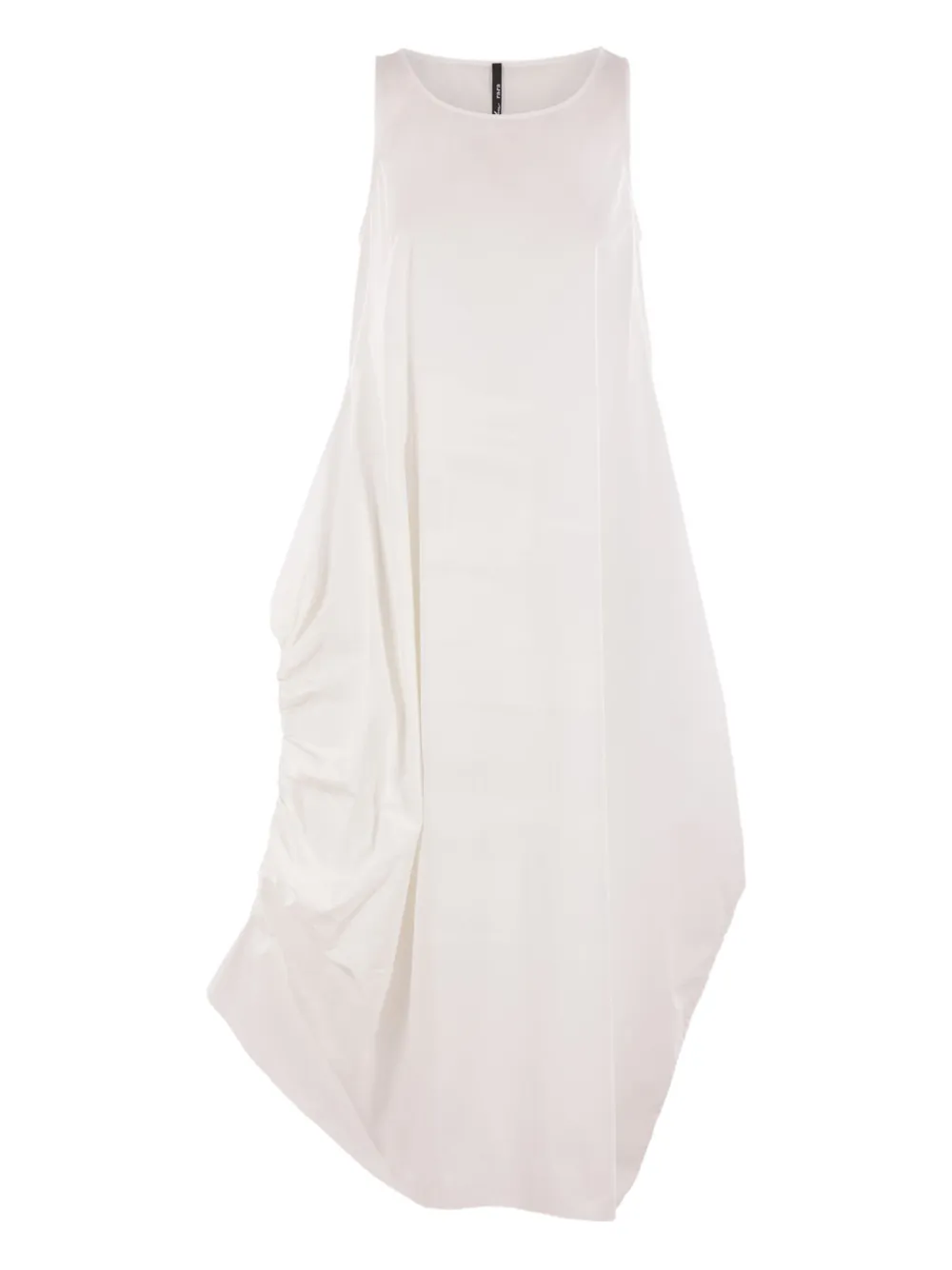 Maria Calderara Asymmetrische mouwloze jurk Wit