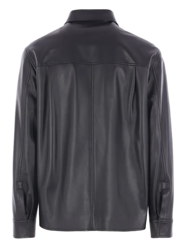 LOEWE レザーシャツジャケット | ブラック | FARFETCH JP