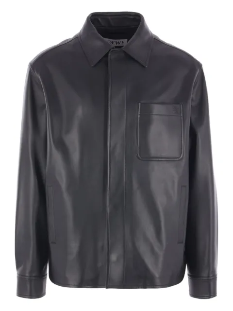 LOEWE leather shirt jacket