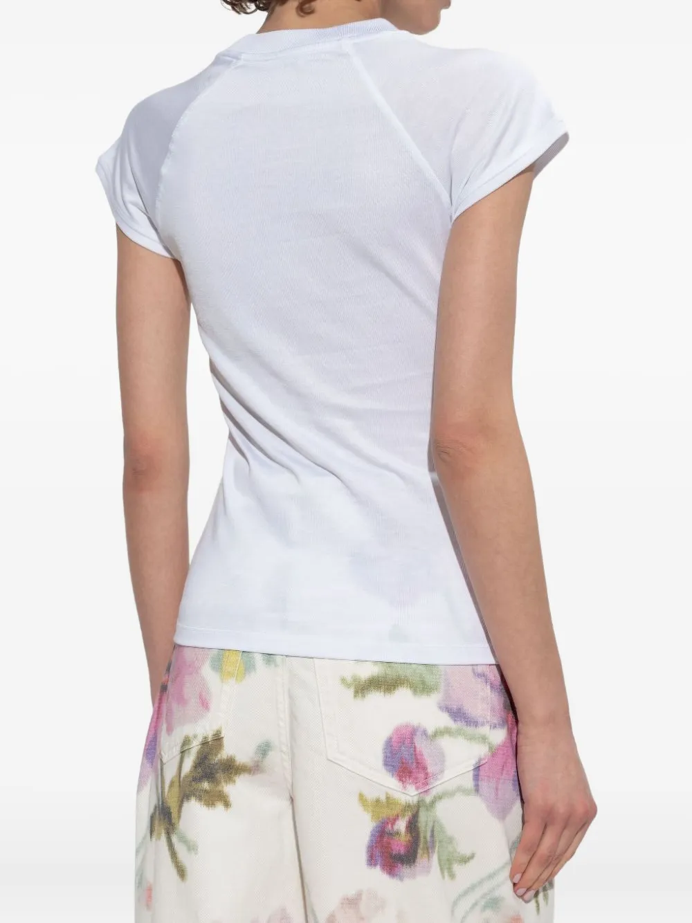 LOEWE logo-embroidered raglan-sleeved T-shirt Wit