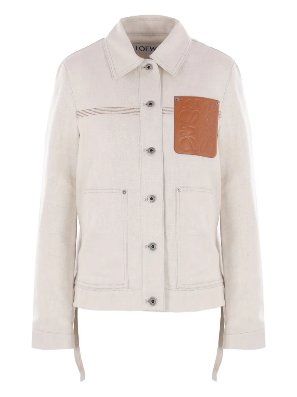 logo-patch denim jacket