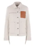 LOEWE logo-patch denim jacket - Neutrals