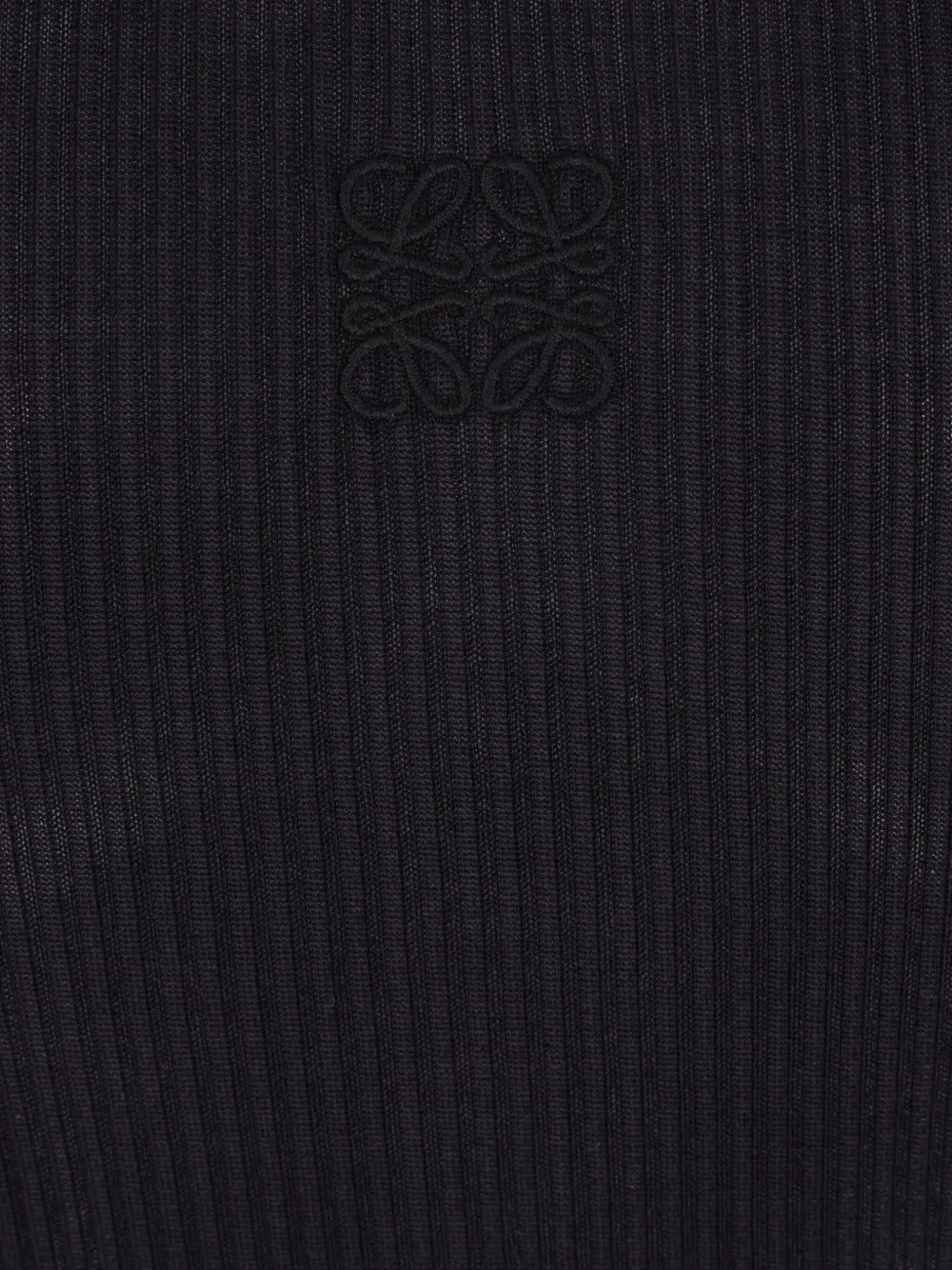 LOEWE Geribbelde top Zwart
