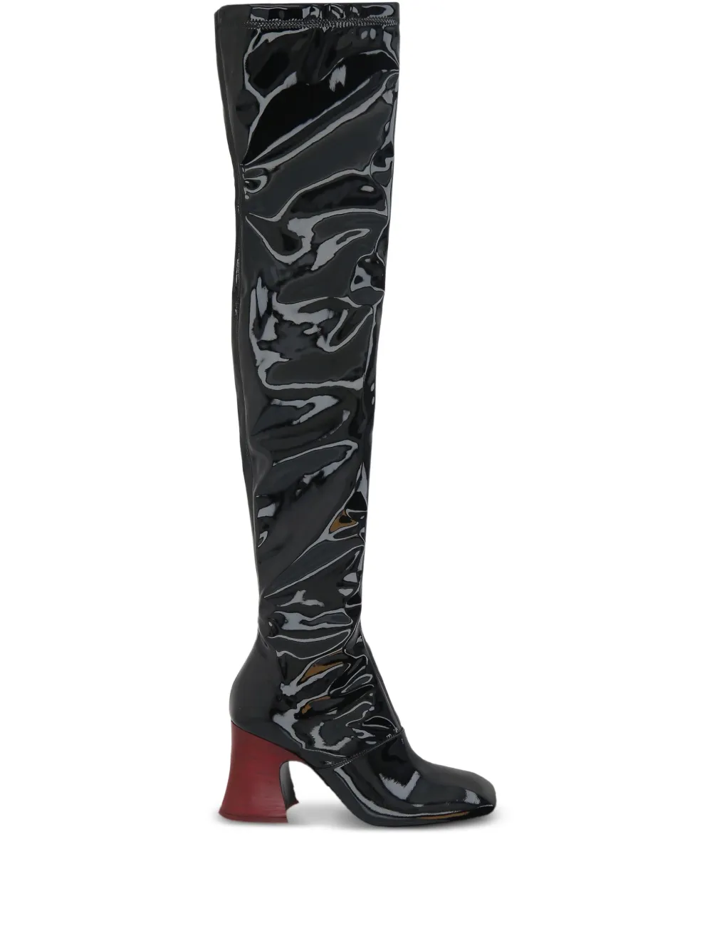 Chloé patent-finish over-the-knee boots