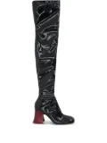 Chloé patent-finish over-the-knee boots - Black