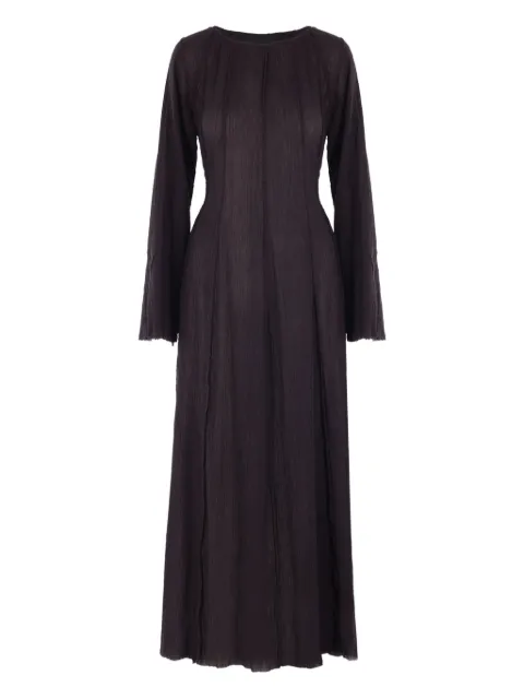 Maria Calderara pleated long-sleeve dress