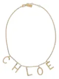 Chloé logo-lettering necklace - Gold
