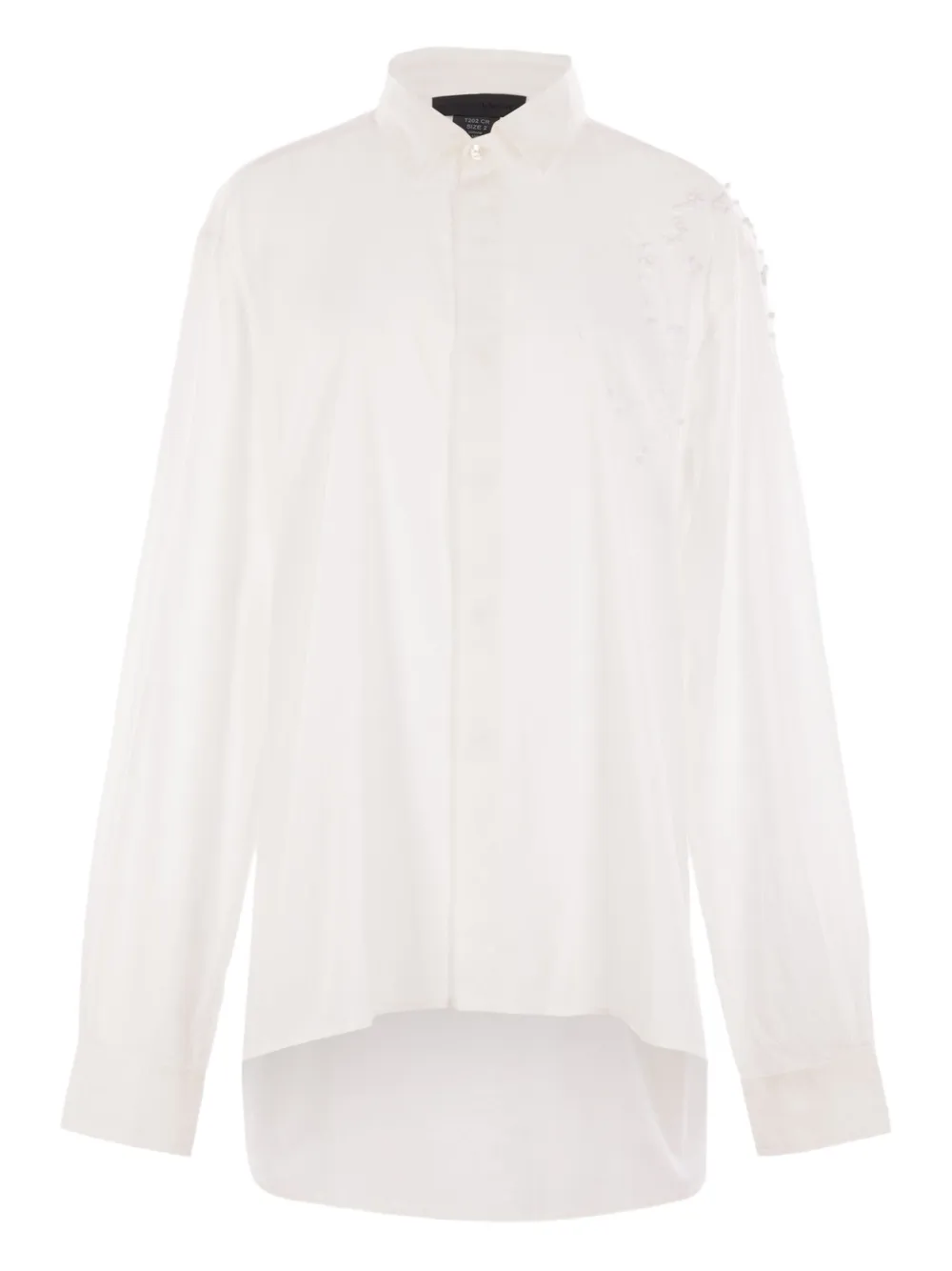 Maria Calderara Blouse met verfraaid detail Wit
