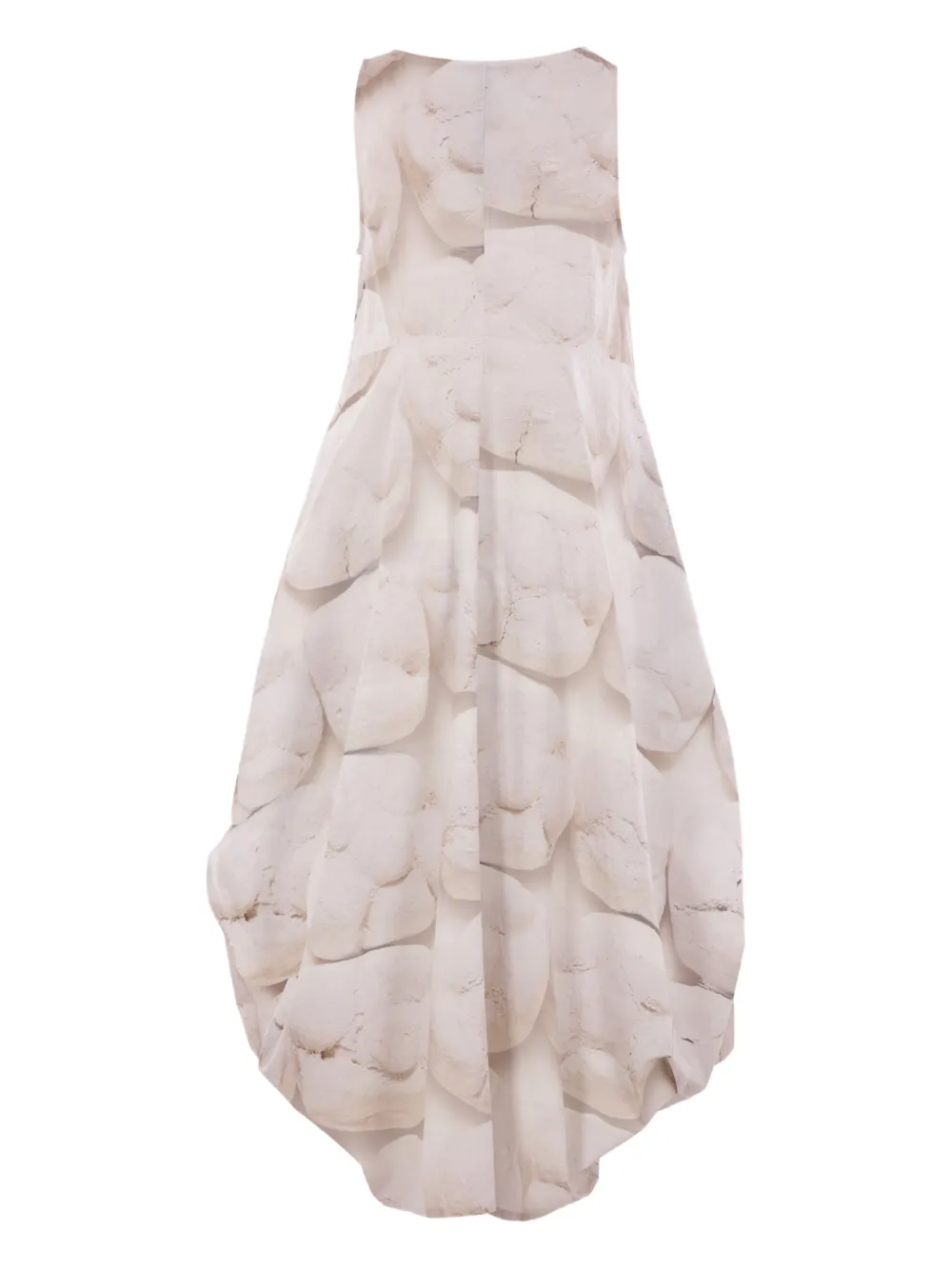 Maria Calderara Mouwloze jurk Beige